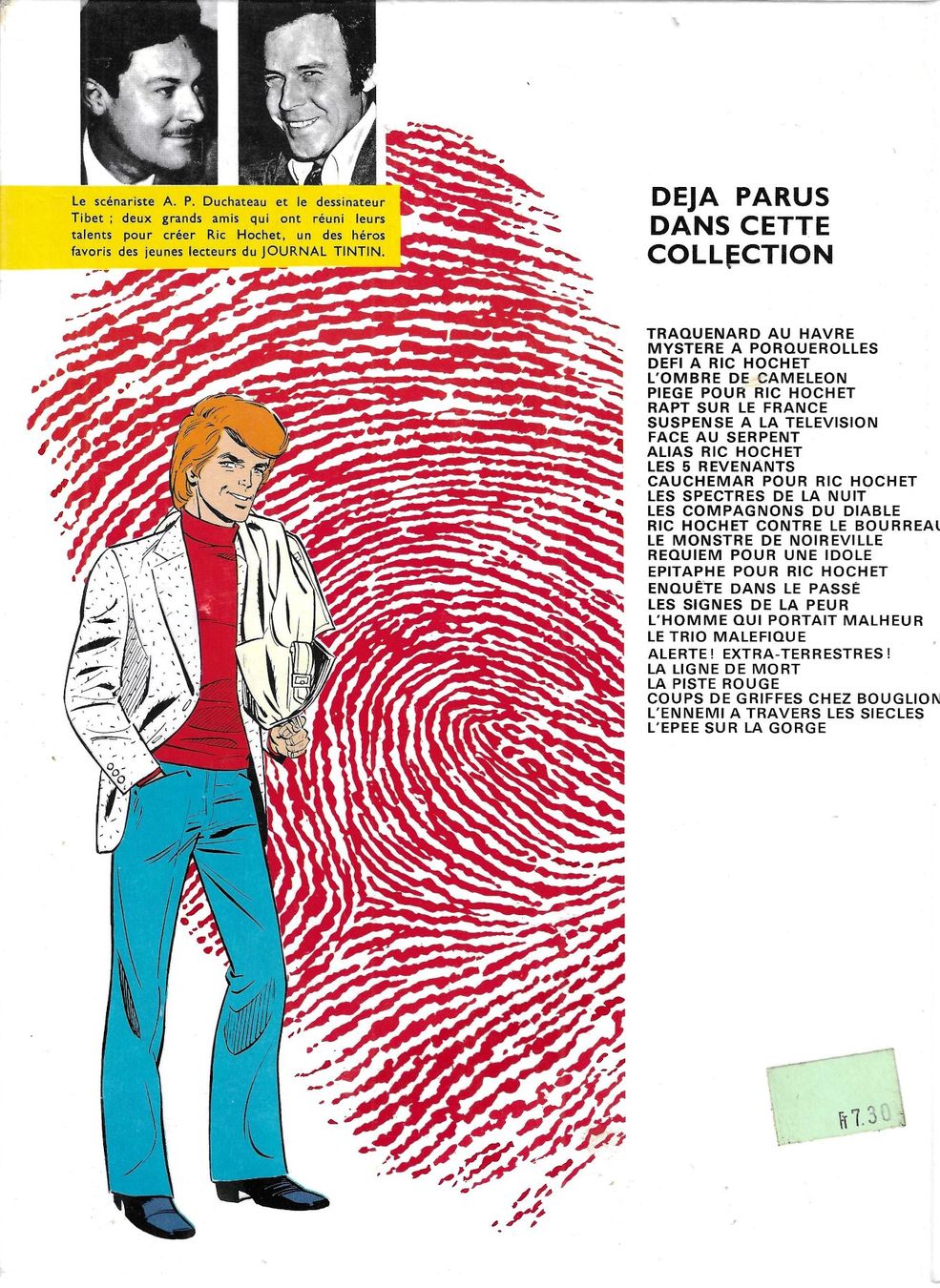 Fumetti: Ric Hochet - La ligne de mort - E.O. 1976 TBE++ – Usato da Savagnier venduto da Ne2065 1