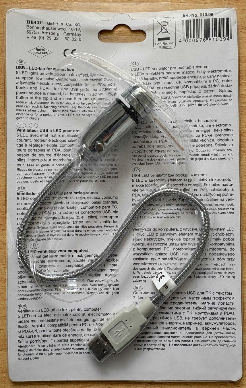 Ventilatoren: USB LED Ventilator für Computer neu – Neu und originalverpackt aus Kaltacker von Nostromo 1