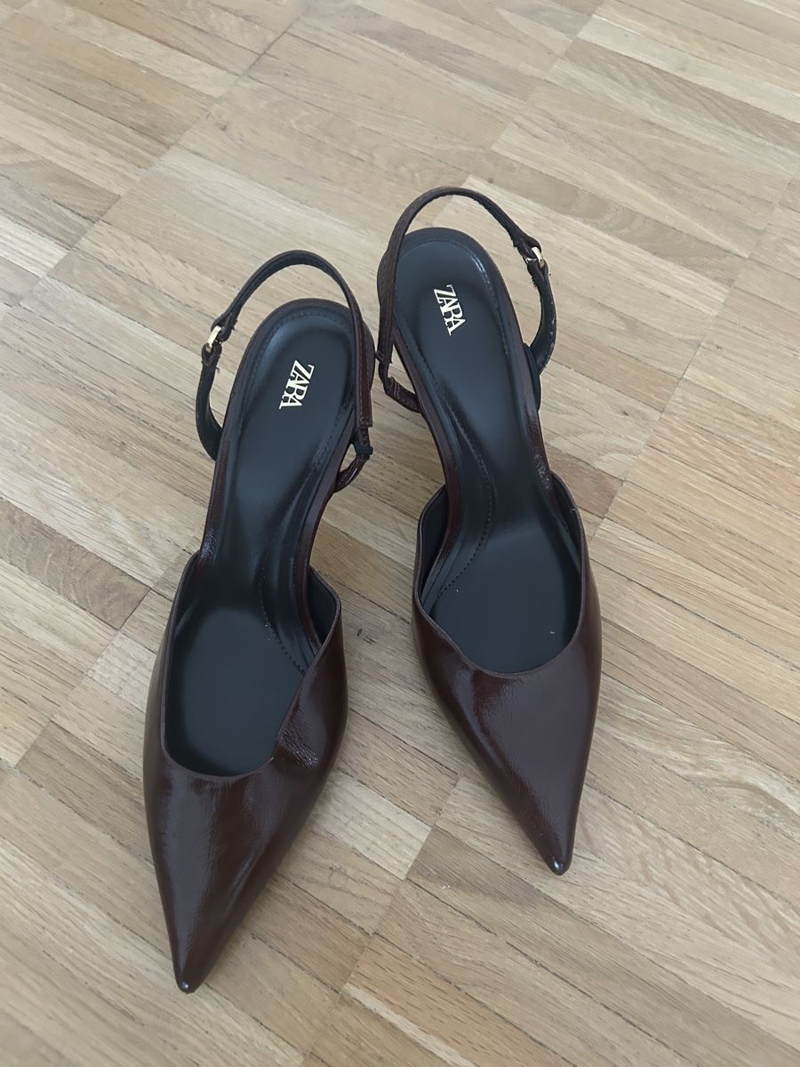 Zara Damenschuhe: Zara Slingback Pumps neu 37 rotbraun – Neu und originalverpackt aus St. Gallen von oli_ryy9 1