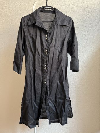 Tunique d’été noir 100% lin, t.38/M