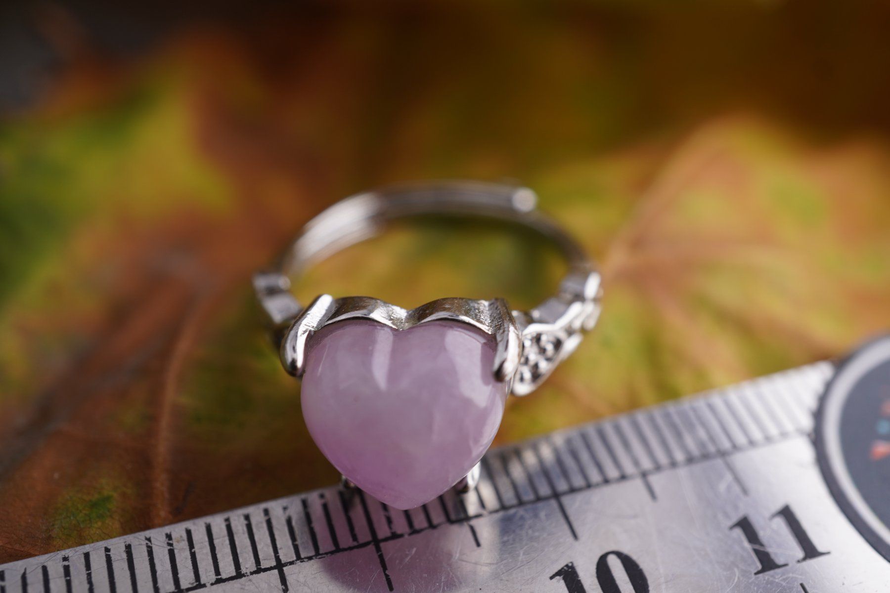 Minerali & Pietre curative: Kunzit  Herz   ring Grösse  Variabel     (Räumung!) – Nuovo e nell'imballaggio originale da Eschenbach SG venduto da topstone