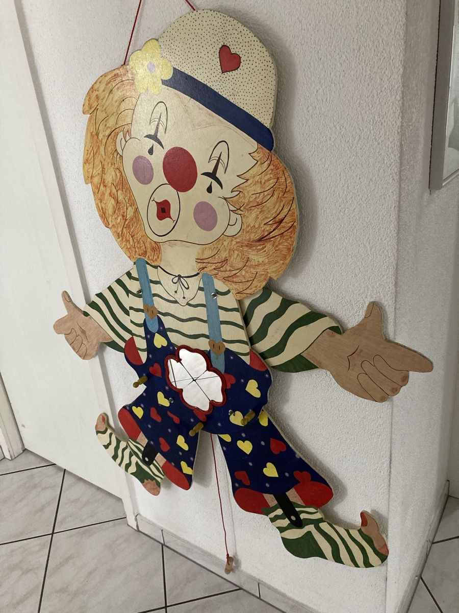 Statuette: Grosser Hampelmann Clown aus Holz – Usato da Gränichen venduto da SabineZ01 1