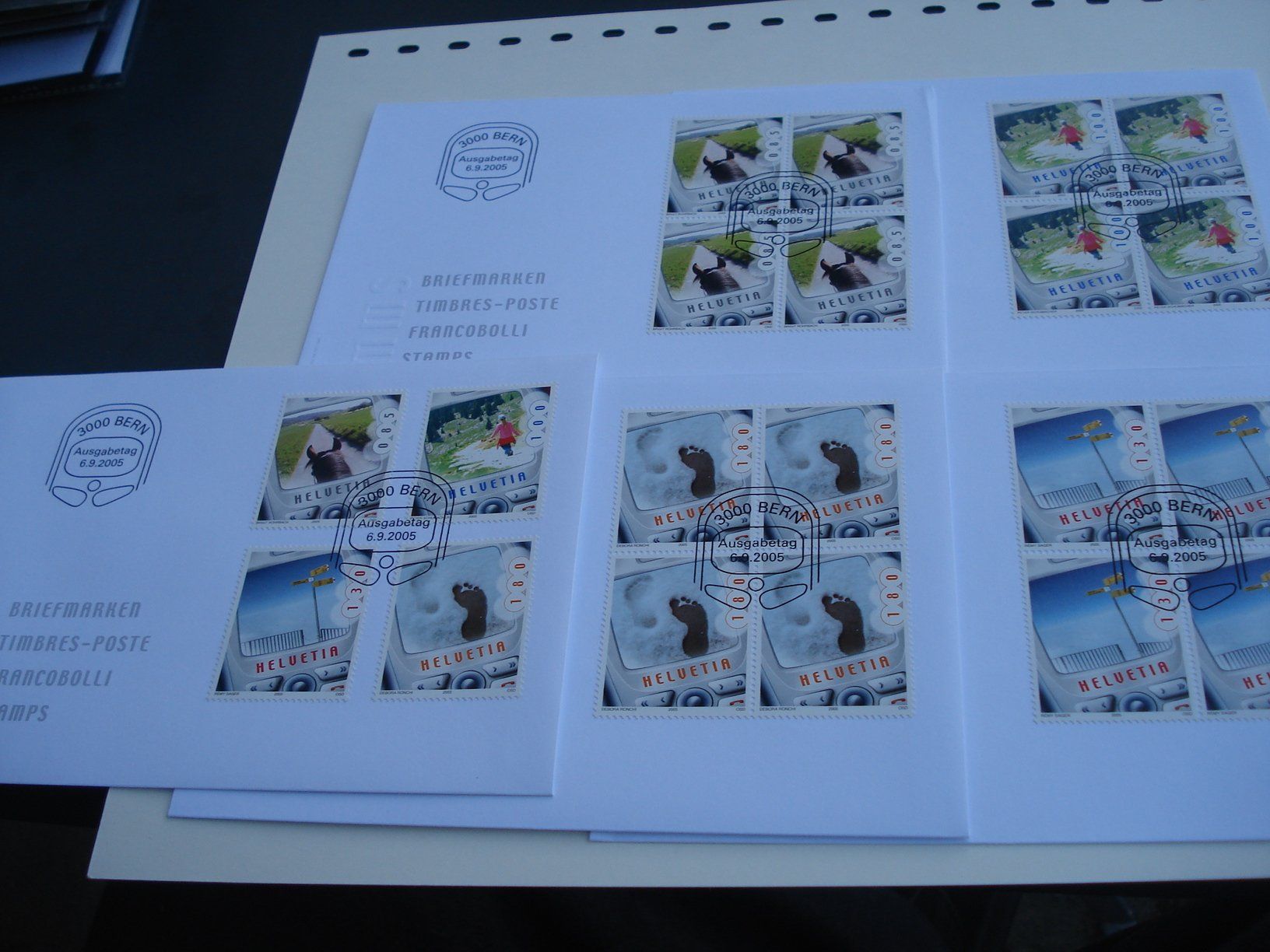 Tutti i francobolli: Satz MMS-Briefmarke 2005, FDC Einzel+ 4erblock, 5 Be – Usato da Niederwil AG venduto da morostahu 1