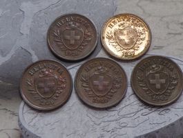 5 x 1 ct. 1920-1937-1938-1940-1941