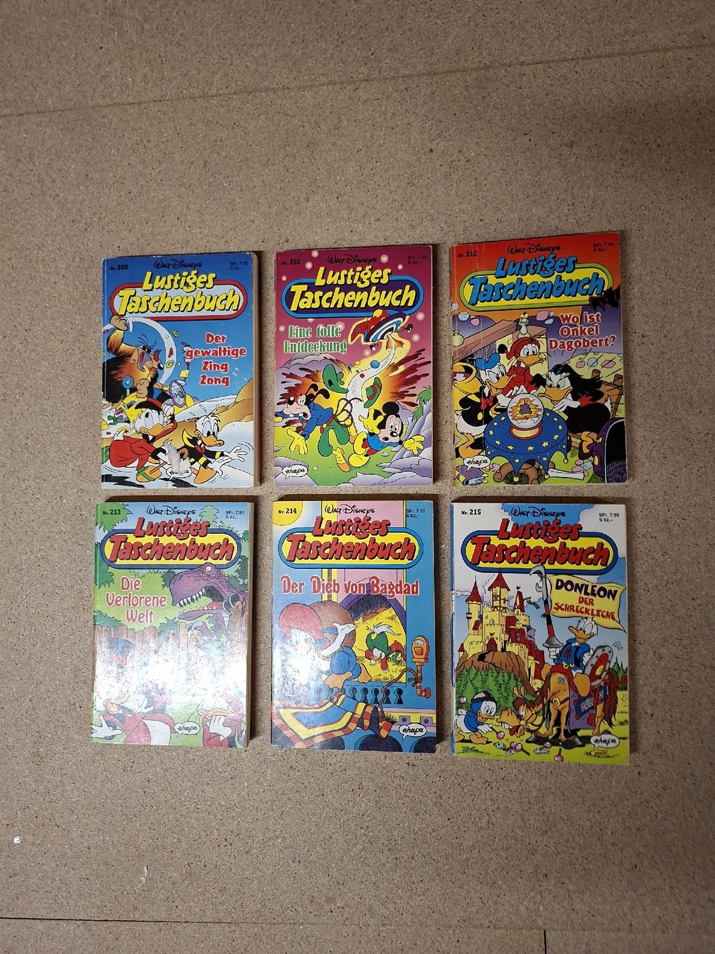 Comics: 6 Stück Lustiges Taschenbuch  – Gebraucht aus Büsserach von Grenzstein