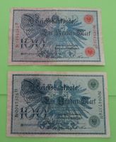 Deutschland: 100 Mark 1908 rotes und grünes Siegel, SS