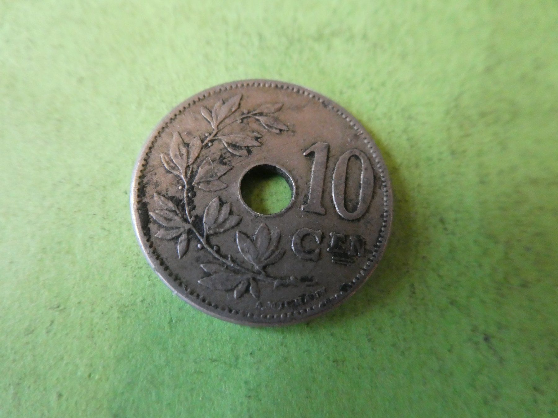 Alle Münzen: Belgien 1904, 10 Centimes – Gebraucht aus Hinterforst von Rohusri 1