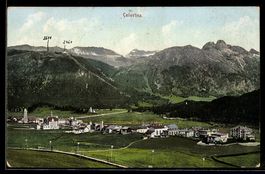 AK Celerina, Blick zum Ort, 1908