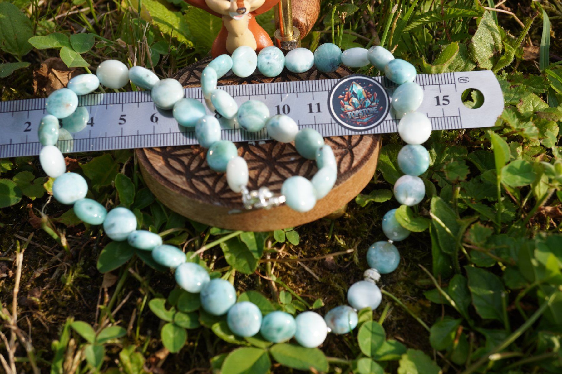Ketten: Larimar  Plates     TOP Kette mit Silber  & Verschluss – Neu und originalverpackt aus Eschenbach SG von topstone 4