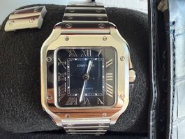 Cartier Santos Medium Blue 2026 | Full Set | Warranty 2034