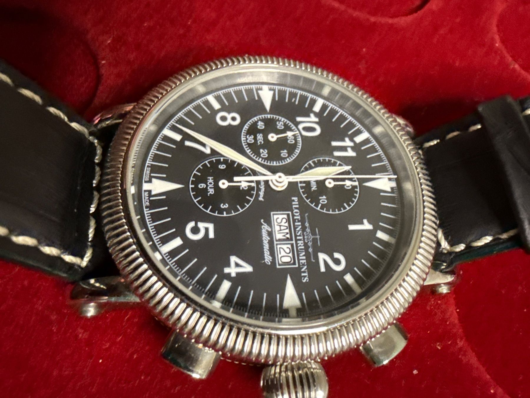Montres: Pilot Instruments Chronograph 48 mm Gepflegt – D'occasion à Pfeffingen par Allhandelklgwatches 1