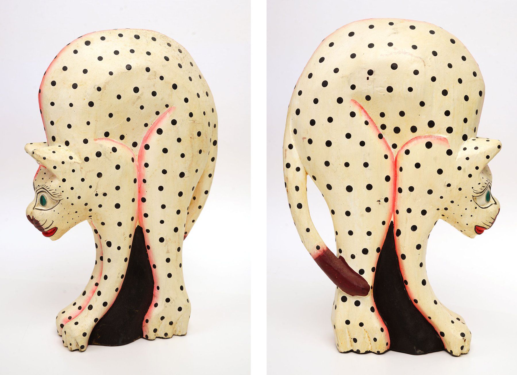 Figuren: Handgeschnitze Katze aus Bali, 29cm – Gebraucht aus Buochs von chicco64 1