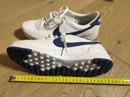 Nike Sneaker Turnschuh Leder weiss/blau, Gr. 42.5 Herren