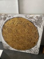 Goldiges Wandbild  90 x 90 cm