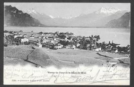 Vevey - la - Tour et la Dent du Midi