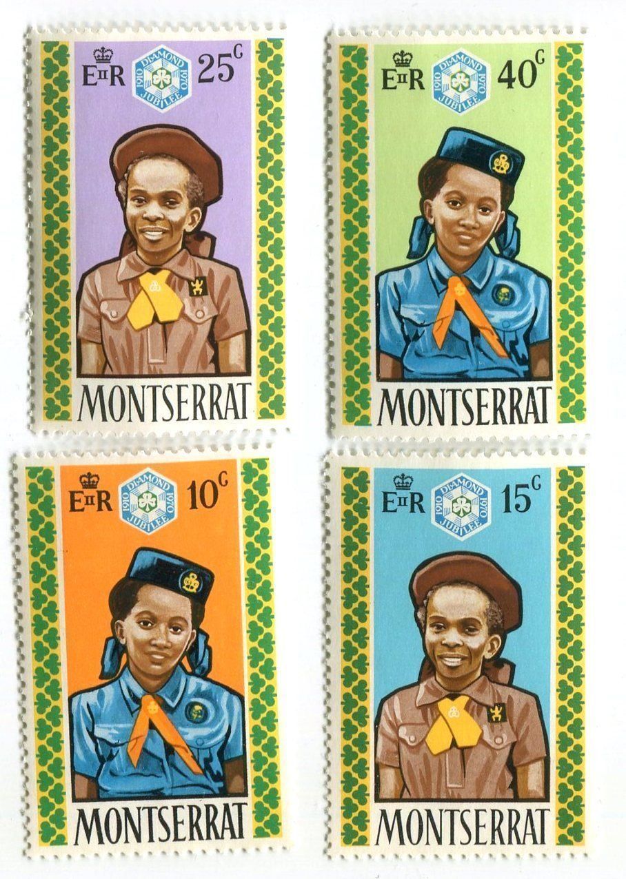 Tutti i francobolli: Briefmarken "Pfadfinder". Montserrat. – Nuovo e nell'imballaggio originale da Basel venduto da Butsch5