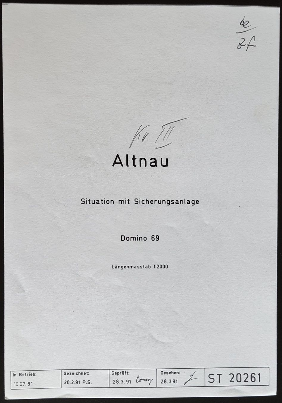 SBB/CFF/FFS Documenti: Übersichtsplan SBB Altnau 1991 – Usato da Biberist venduto da Slick
