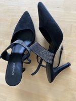 Damen Sandaletten schwarz Strass Grösse 38