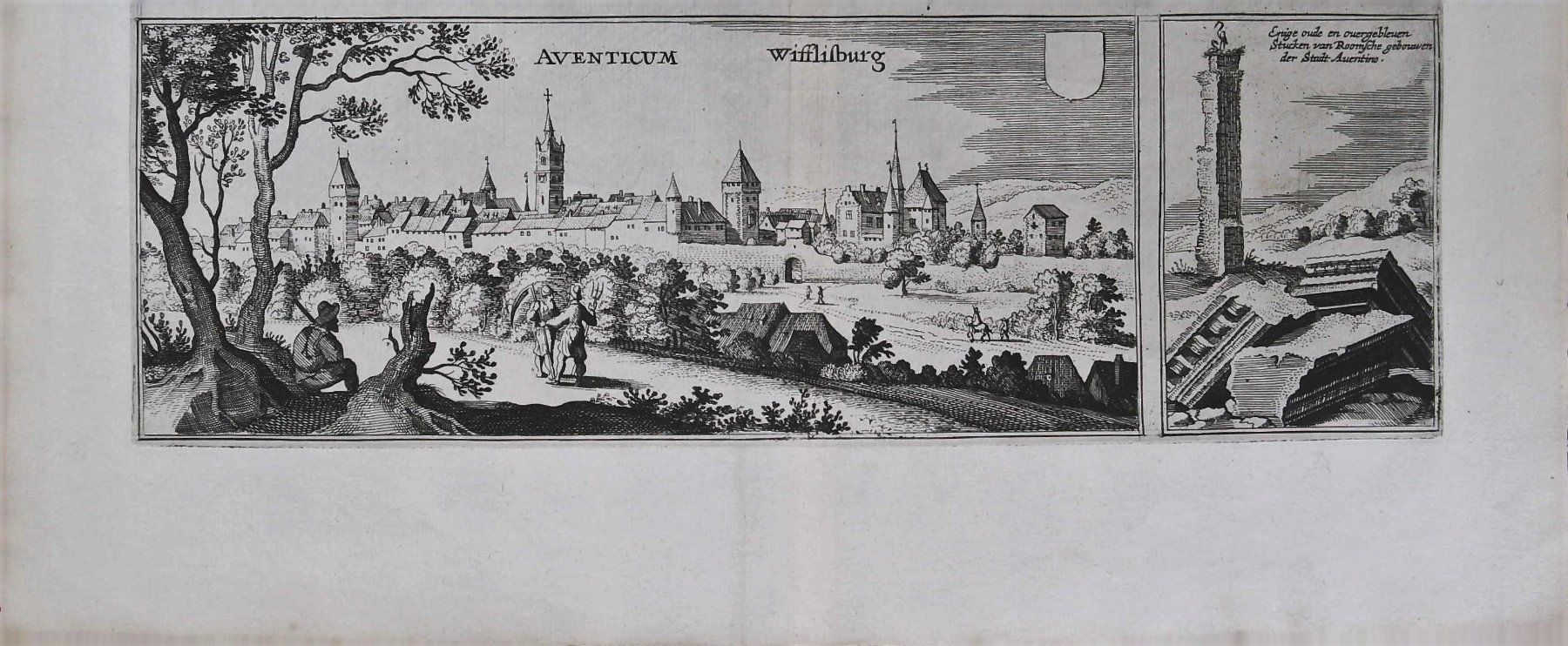 Incisioni: Avenches Kupferstich von Merian 1644 – Usato da Rafz venduto da Helvet32 1