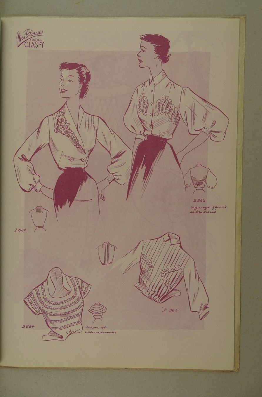 Bücher: MES BLOUSES 1951 EDITION GLASPY, ZÜRICH, MODE – Gebraucht aus Grüningen von Kartensammler