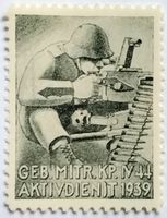 Soldatenmarke 2.WK, Geb Mitr Kp IV/44, grün, Wi Inf 343
