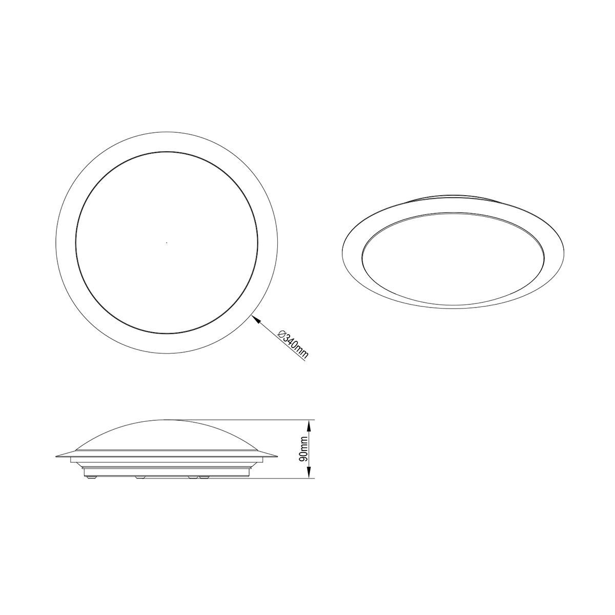 Lampadari & plafoniere: LED Deckenleuchte, Dimmer, 34 cm Ø – Nuovo (secondo la descrizione) da Kreuzlingen venduto da Smart-Light 2