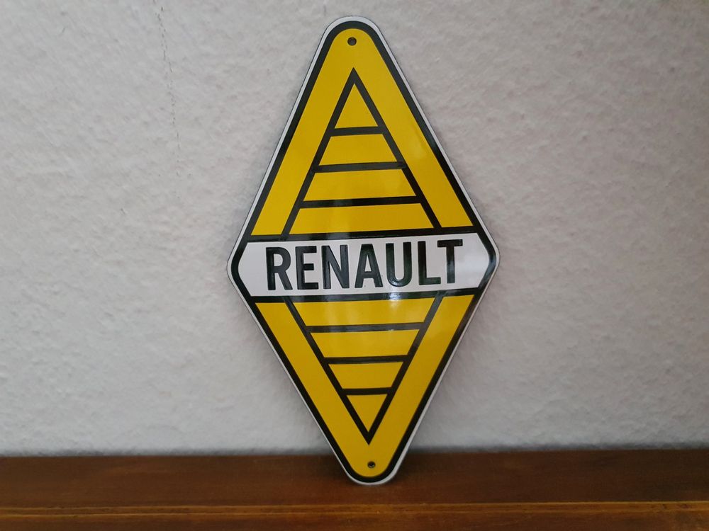 Emailschild Renault Automobile Emaille Schild Reklame Retro 1