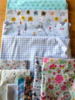 Baumwollstoffe, blau / türkis, auch für Patchwork geeignet