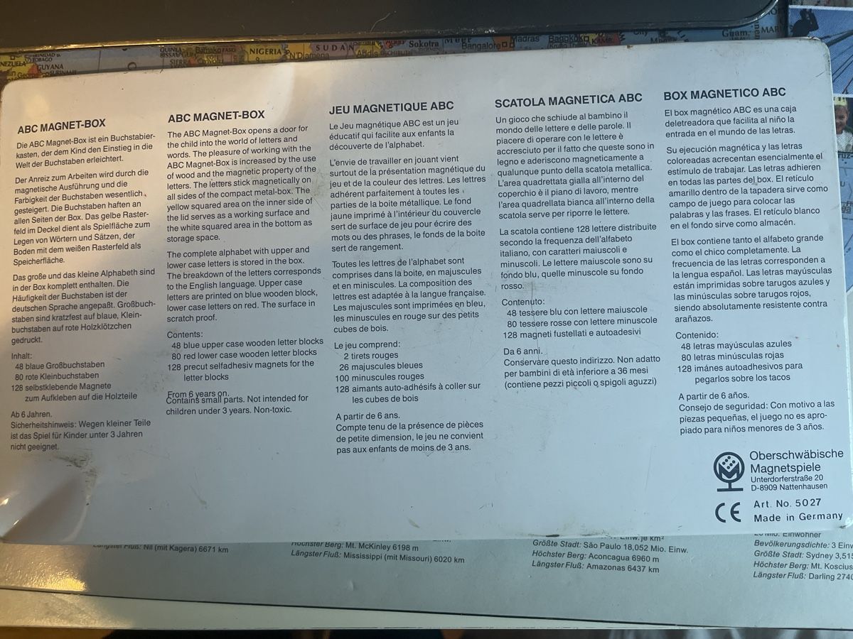 Spiele: ABC-Magneten-Box  – Gebraucht aus Maur von esgehoertjetztmir 3