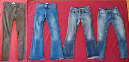 4 Damenjeans Grösse S Bund: 74cm Länge 90