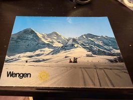 Postkarte Wengen Druckplatten original 