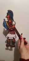 Gladiator, Römer, Ritter, Schattenspiel Puppe, Holz, Theater