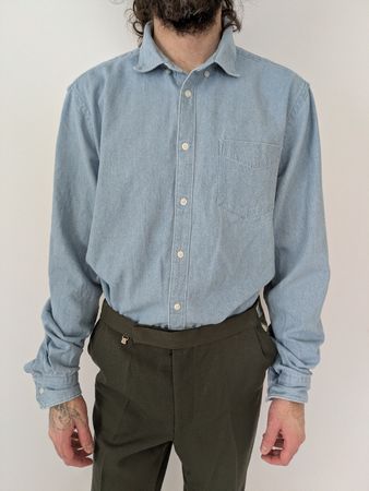 Mario Conti Jeanshemd  hellblau, Grösse L, fitted,