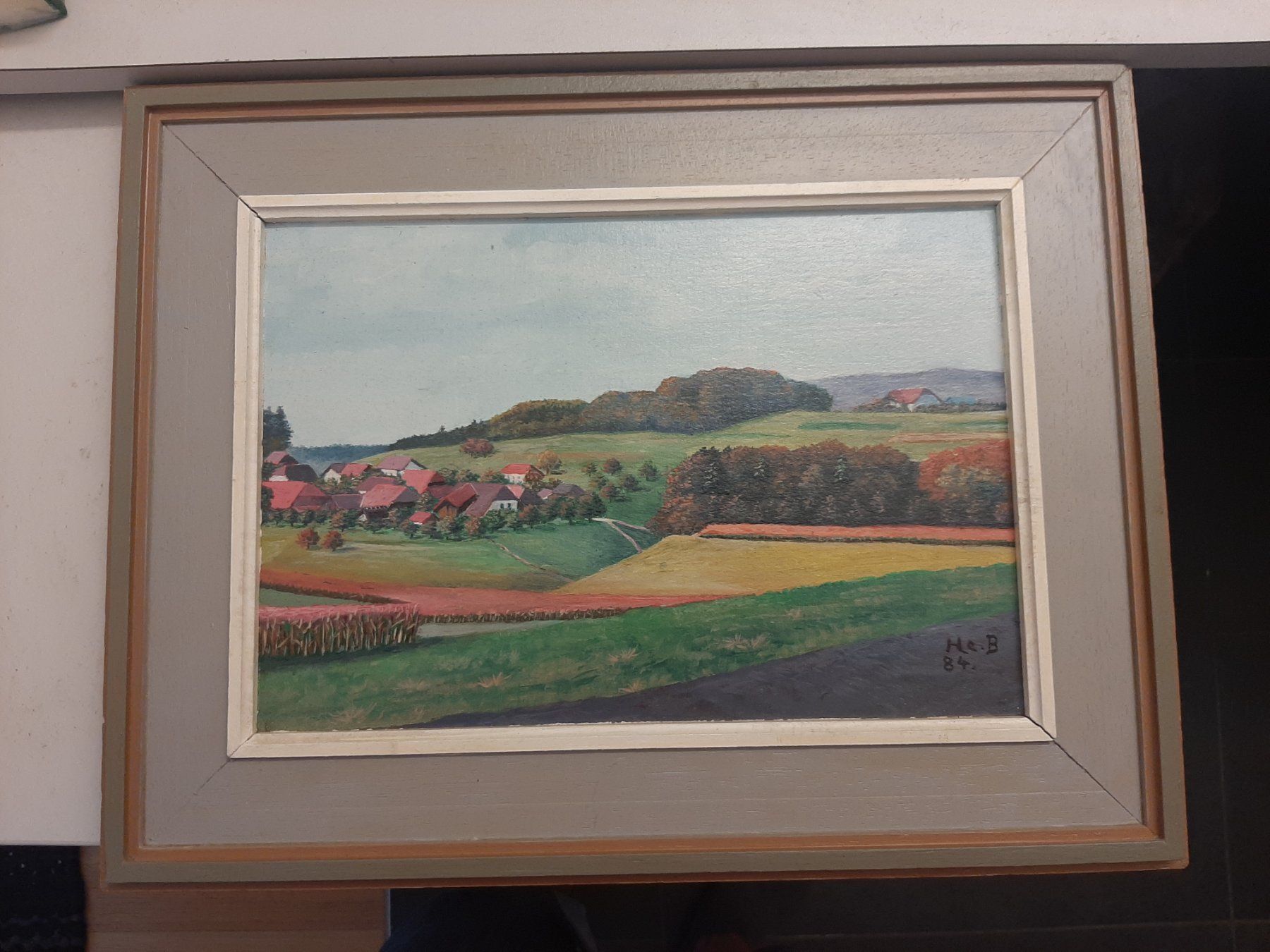 Gemälde: Buecheggberg Landschaft Solothurn  25x35 – Gebraucht aus Solothurn von mmu_d7cb