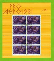 1981 FDC Pro Aero VB + VB 1. Tag + Kleinbogen ET SBK 40.--