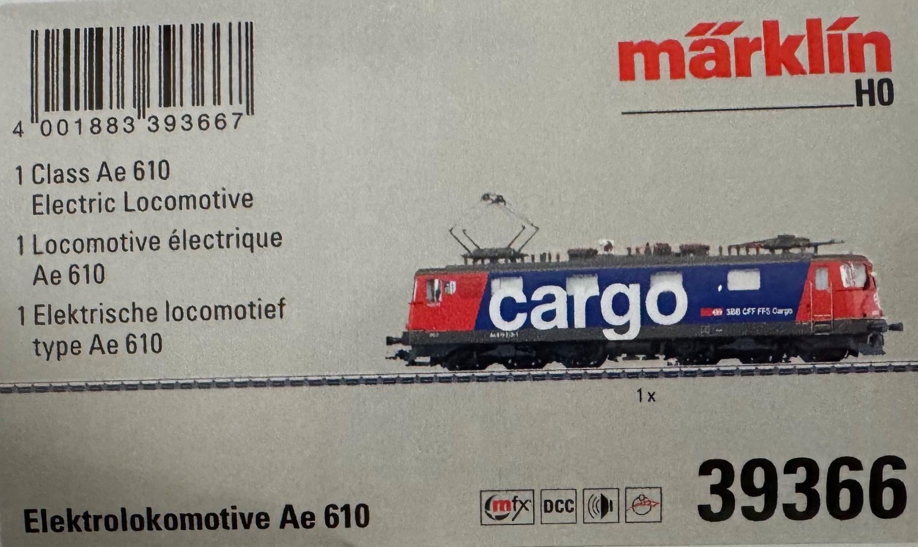 Märklin Trains électriques: Märklin 39366 SBB E-Lok Ae 610 Cargo H0 digital – Neuf avec emballage d'origine à Nürensdorf par Melancholy79 5