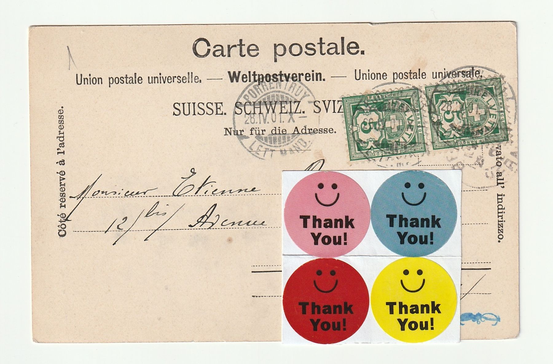 Ansichtskarten: Ansichtskarte Aarefall an der Handeck 1901 – Gebraucht aus St. Gallen von Ricardo_Deals 1