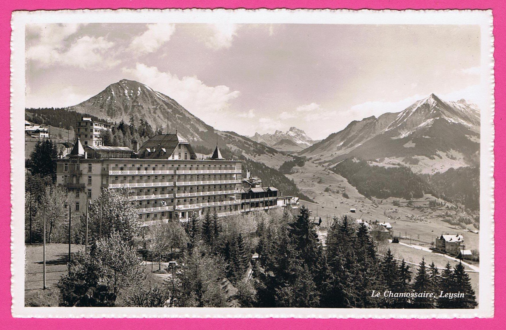 Cartoline postali: Leysin gel 1944 Le Chamossaire – Usato da Einsiedeln venduto da dillie