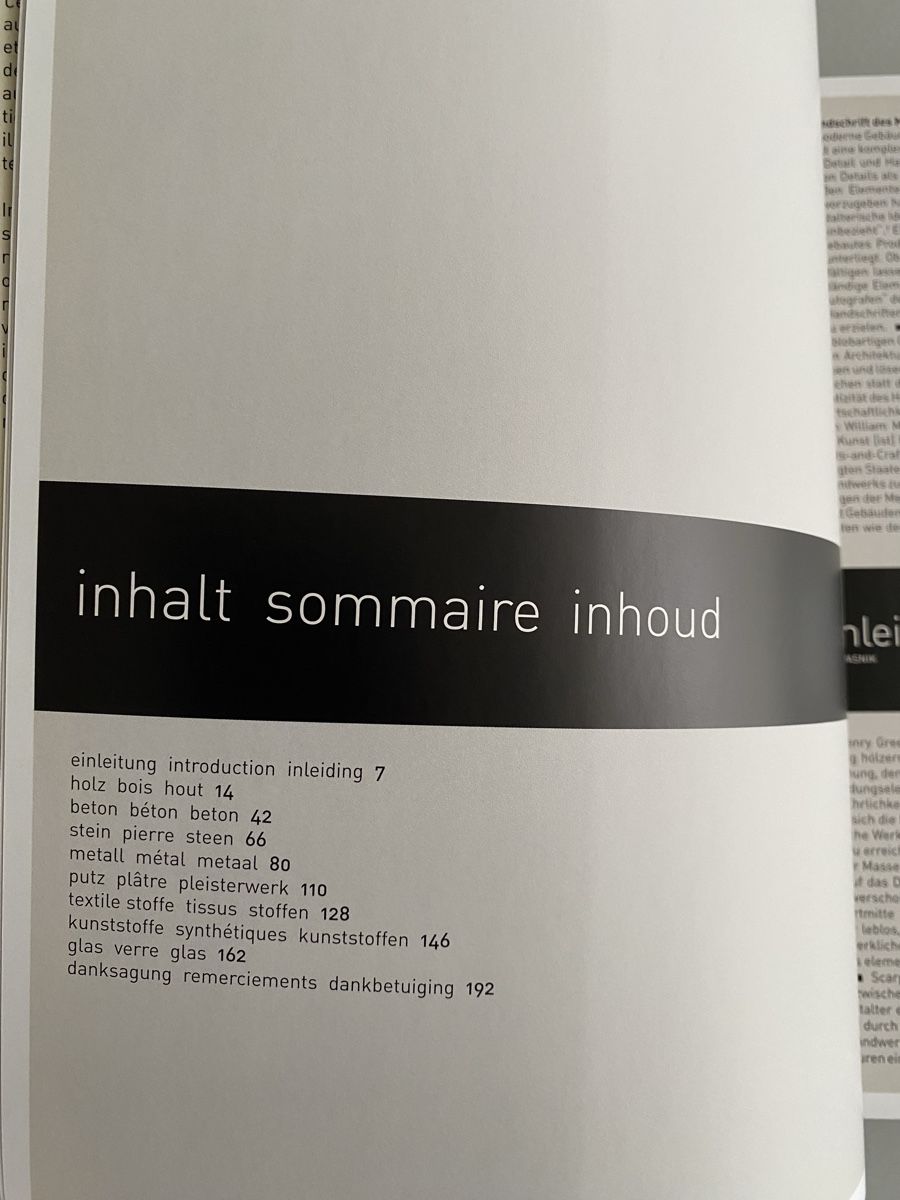 Libri: Architecture Book: Elements in Architecture, materials – Usato da Zürich venduto da lesgarcons 2