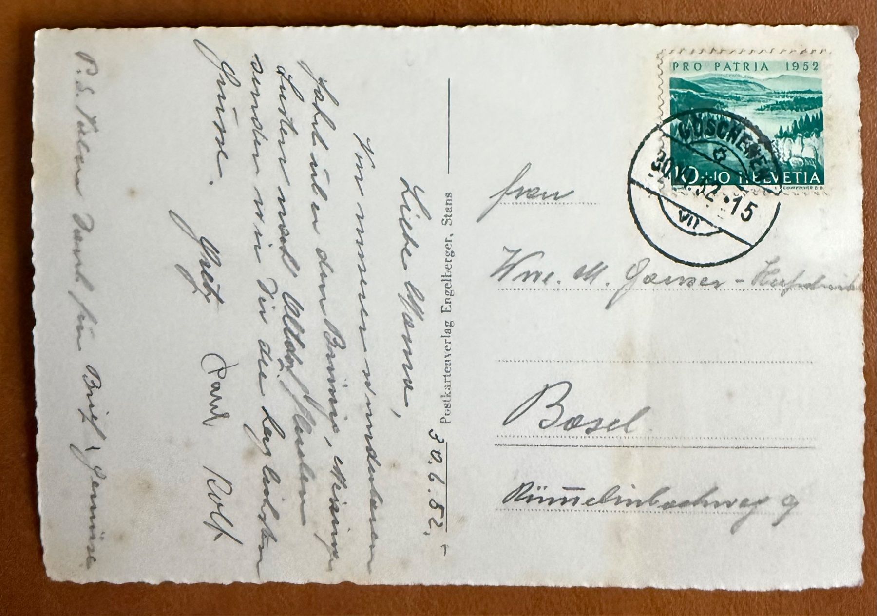 Cartoline postali: Sustenstrasse - Blick Hotel Steingletscher 1952 – Usato da Lutry venduto da Ediego 1