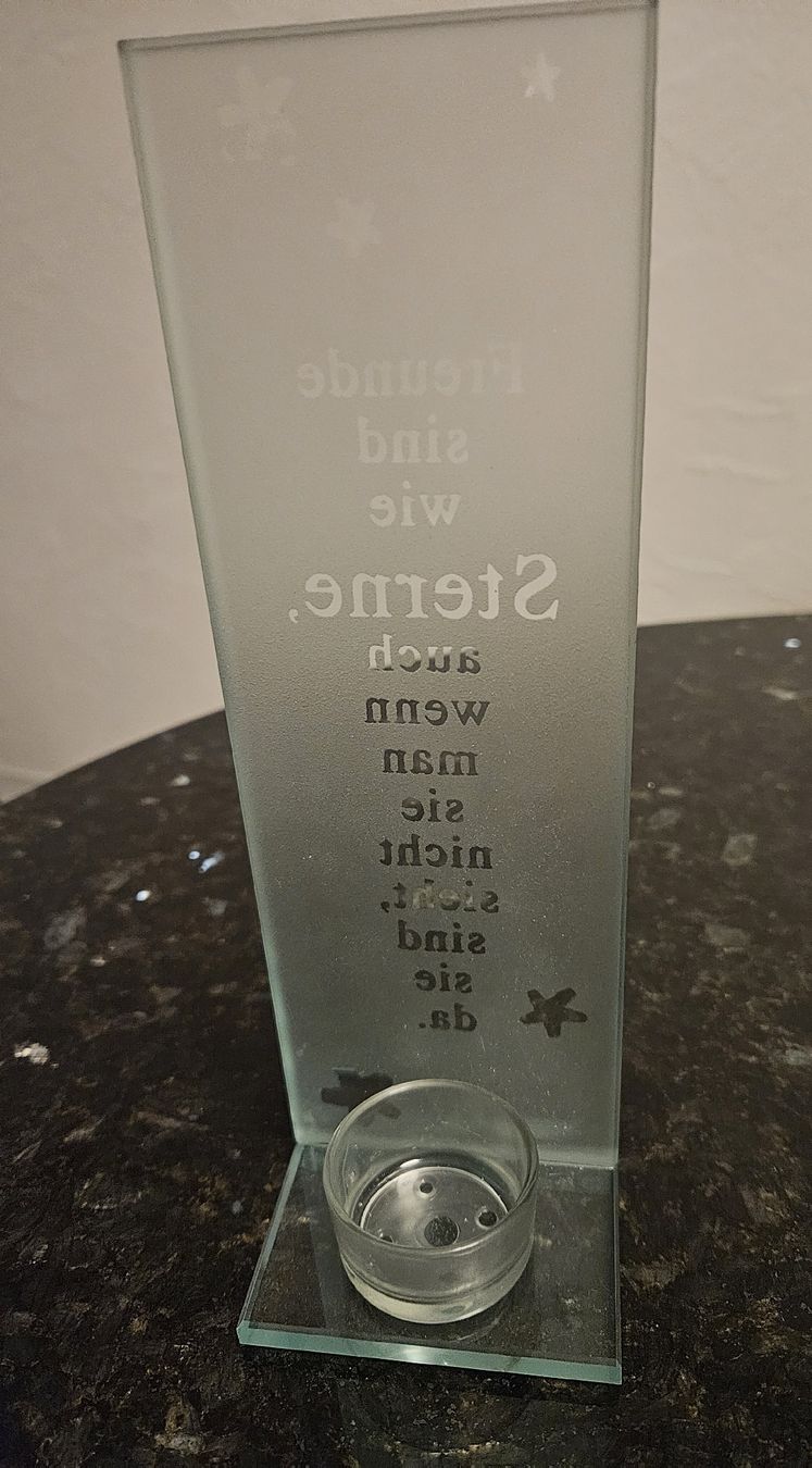 Portacandele: Teelichthalter aus Glas mit Spruch - Winterdeko – Usato da Rickenbach b. Wil venduto da cornetta 1