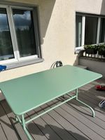 Gartentisch Metall grün rechteckig akzeptabler Zustand