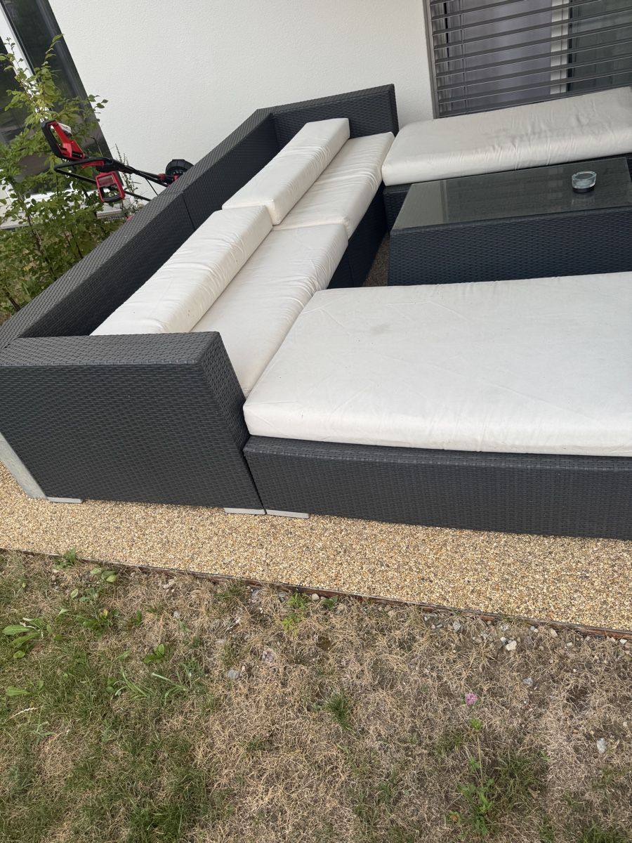 Divani: Polyrattan-Gartenlounge – Usato da Schlieren venduto da septassseptass 1