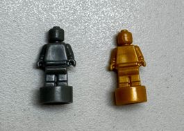 Lego mini Statuen / Kühlerfiguren Grau und Gold