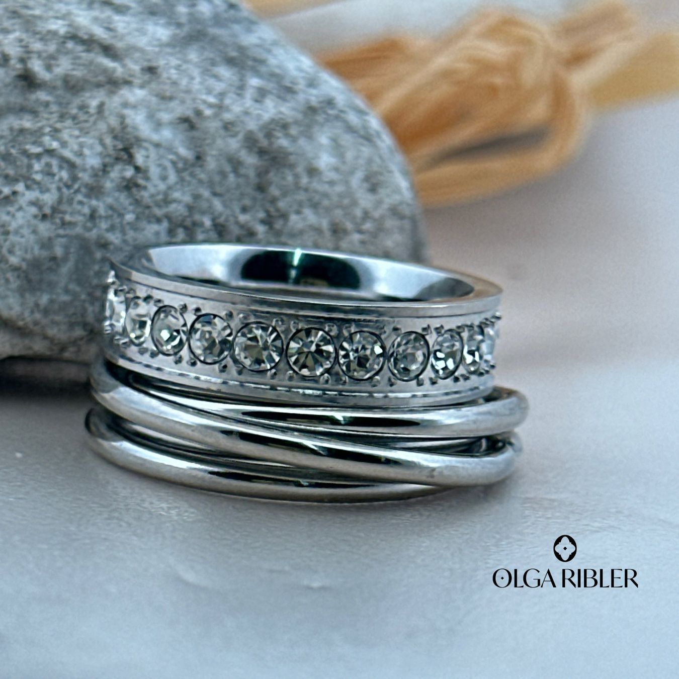 Olga Ribler Ringe: Edelstahl Ring Set – Spaghetti & Memory Ring Grösse 58 – Neu (gemäss Beschreibung) aus Luzern von byolgaribleroutlet 3