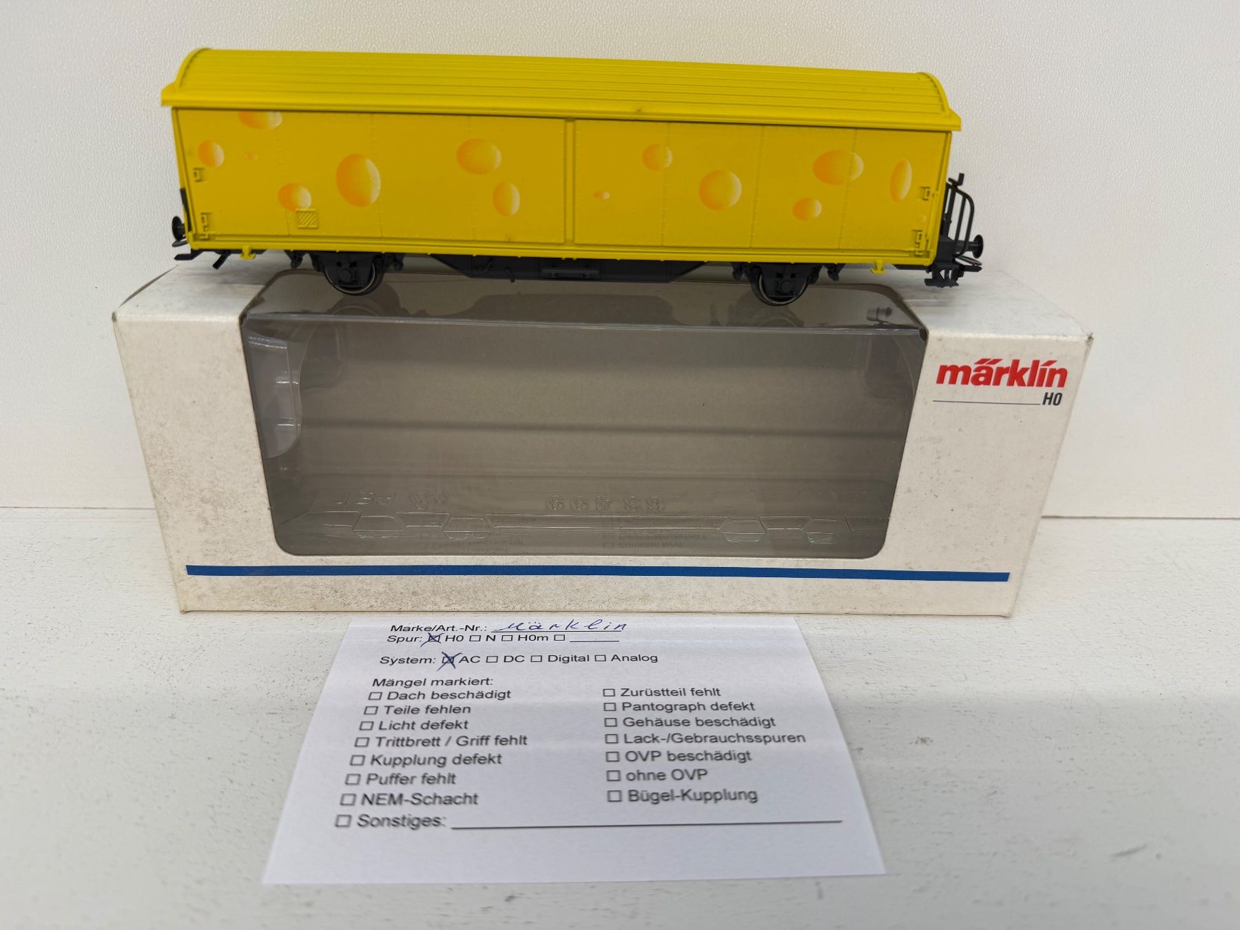Märklin Modelleisenbahnen: Märklin H0 84735.5 Schiebewandwagen Hbils "Käse" SBB – Gebraucht aus Büsserach von ModellbahnDepot 8