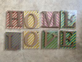 Buchstaben LOVE & HOME aus MDF, Basteln