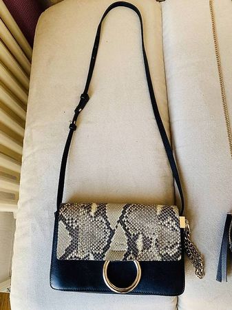 Black & snake skin bag (Chloe inspired)