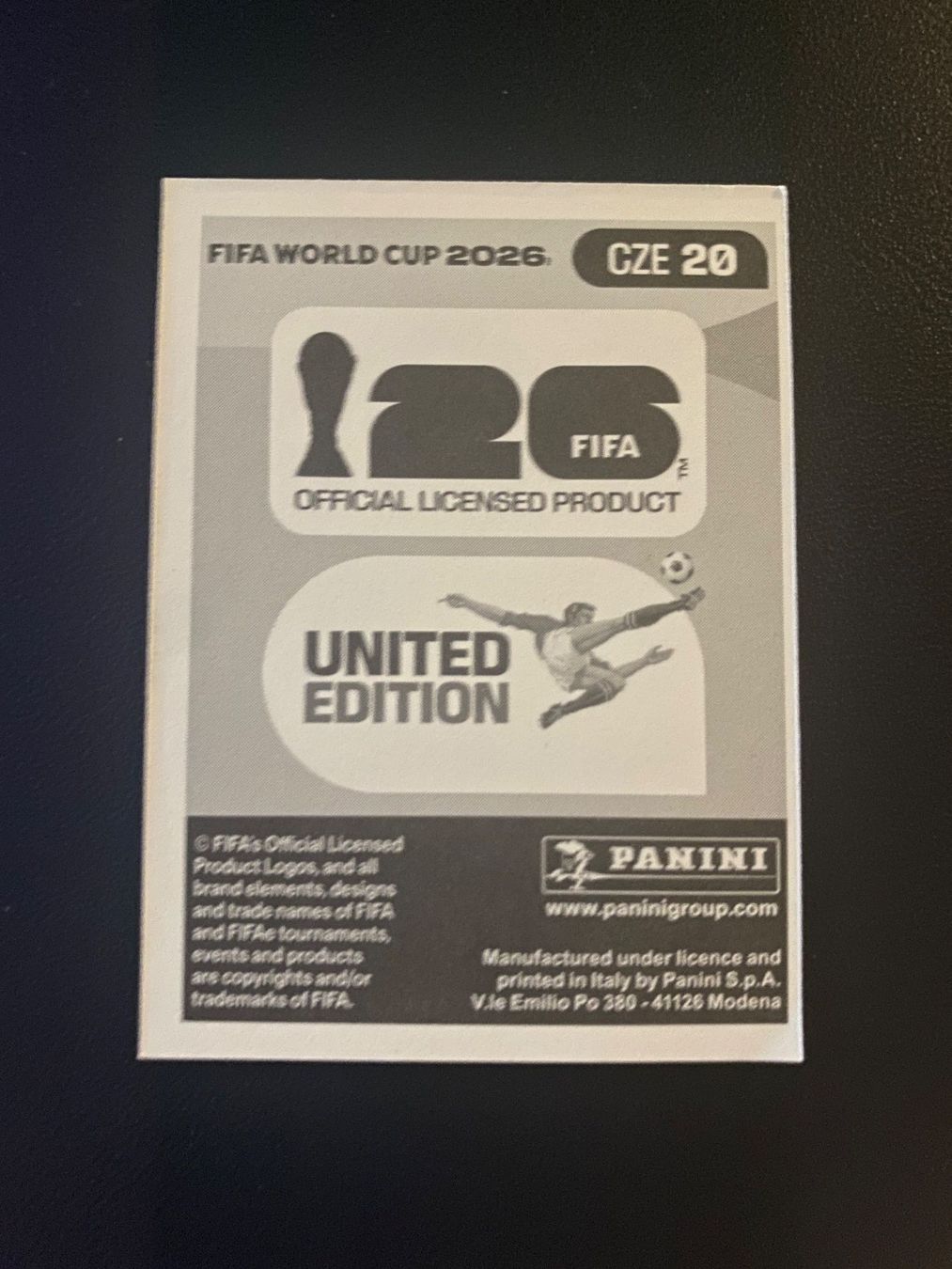 Panini Sammelbilder & Trading cards: Panini FIFA World Cup Sticker CZE 20 – Gebraucht aus Glattbrugg von riseca 1