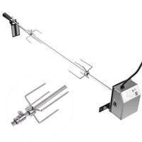 BBQ Edelstahl Grillspiess Motor Set Grillspiess Drehspiess